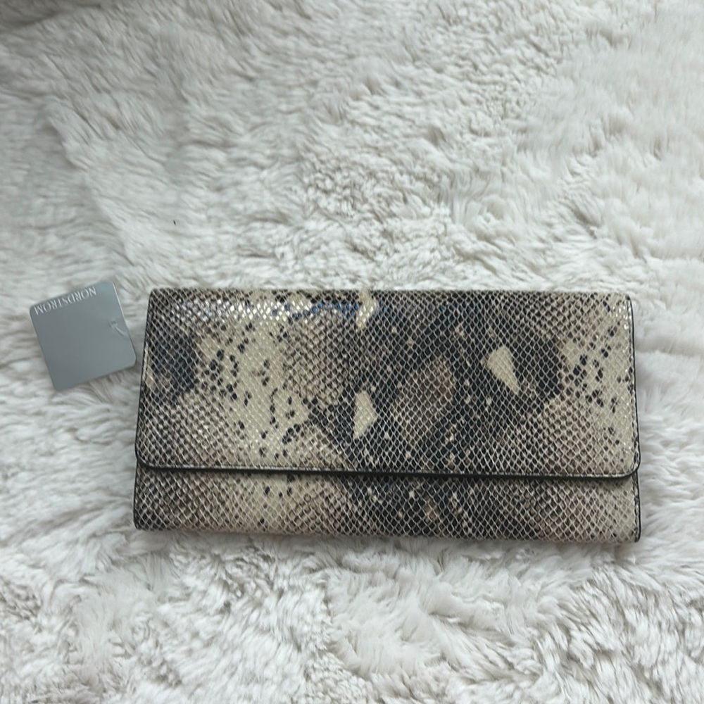 NWT - Snakeskin Clutch Wallet, Nordstrom brand